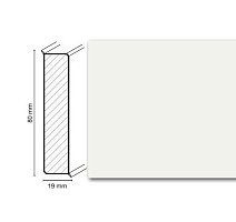 Плинтус Широкий плинтус Cubu flex life XL 80/19 5012 Белый фото 1 | FLOORDEALER